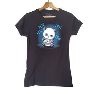 Tee Turtle | Gamer "Pew Pew" Panda Fitted Tee